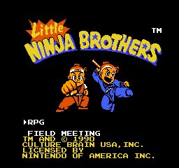 Little Ninja Brothers Title Screen